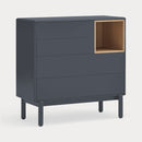Corvo - Commode - Gris Anthracite & Chêne
