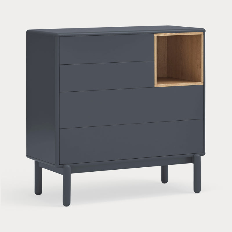 Corvo - Commode - Gris Anthracite & Chêne
