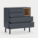 Corvo - Commode - Gris Anthracite & Chêne