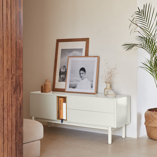 Corvo - Meuble Tv - Crème & Chêne