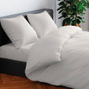 Arabesque - Housse De Couette + Taie(s) D'Oreiller Satin De Coton Uni Taupe
