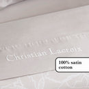 Arabesque - Housse De Couette + Taie(s) D'Oreiller Satin De Coton Uni Taupe