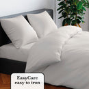 Arabesque - Housse De Couette + Taie(s) D'Oreiller Satin De Coton Uni Taupe
