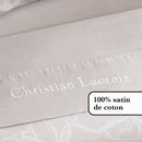 Arabesque - Housse De Couette + Taie(s) D'Oreiller Satin De Coton Uni Taupe
