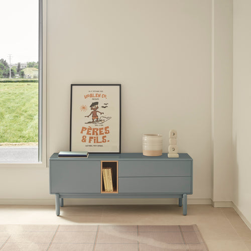 Corvo - Meuble Tv - Gris Perle & Chêne