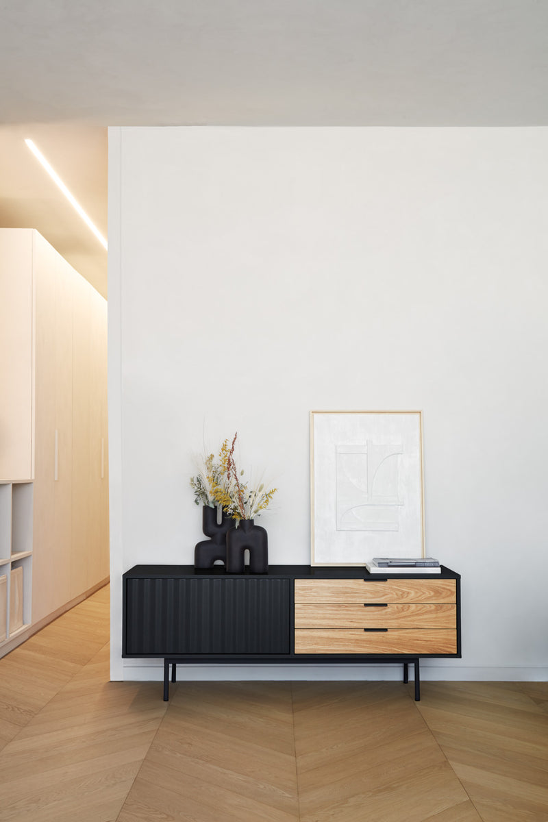 Sierra - Meuble Tv - Noir & Chêne