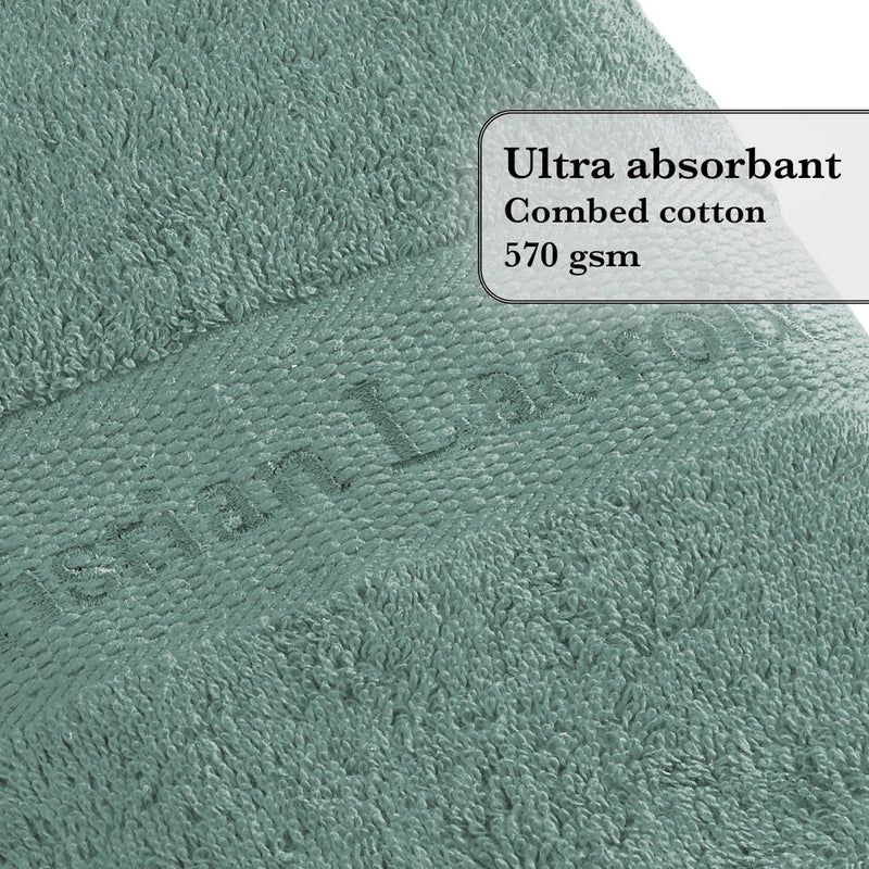 Set De 2 Draps De Bain Vert Bouteille