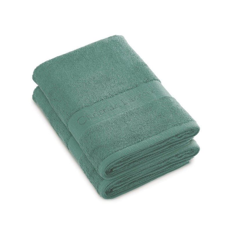 Set De 2 Draps De Bain Vert Bouteille