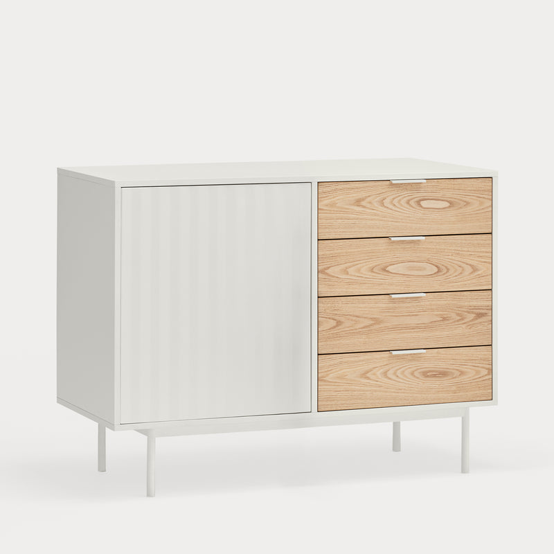 Sierra - Bureau De Table - Blanc & Chêne