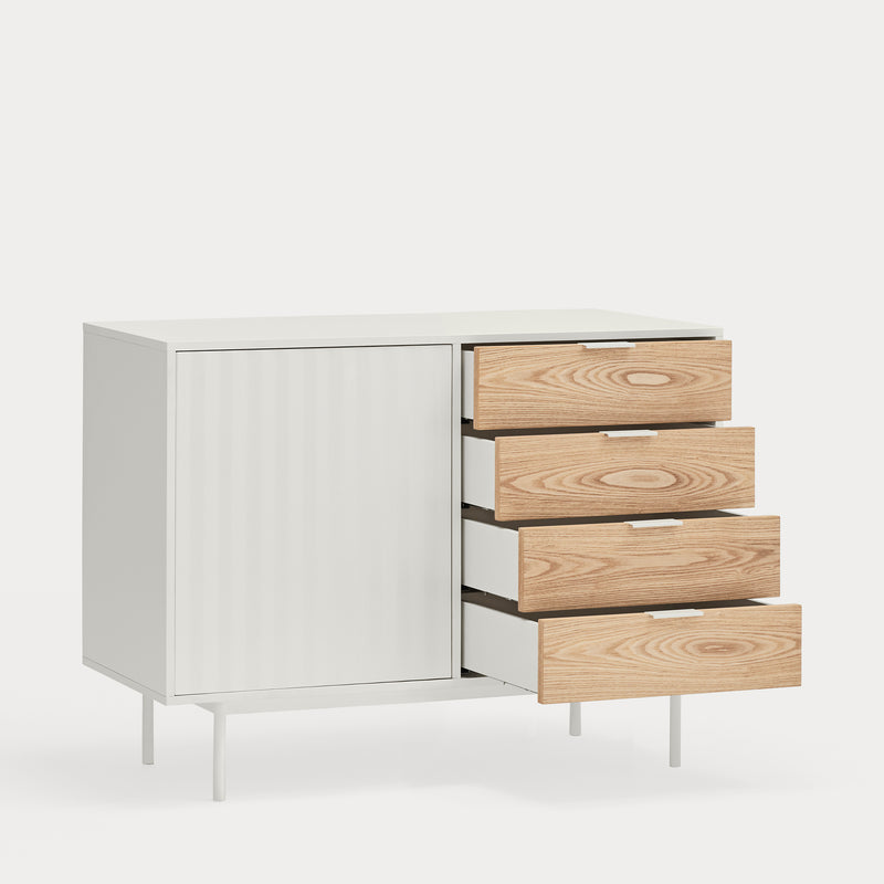 Sierra - Bureau De Table - Blanc & Chêne