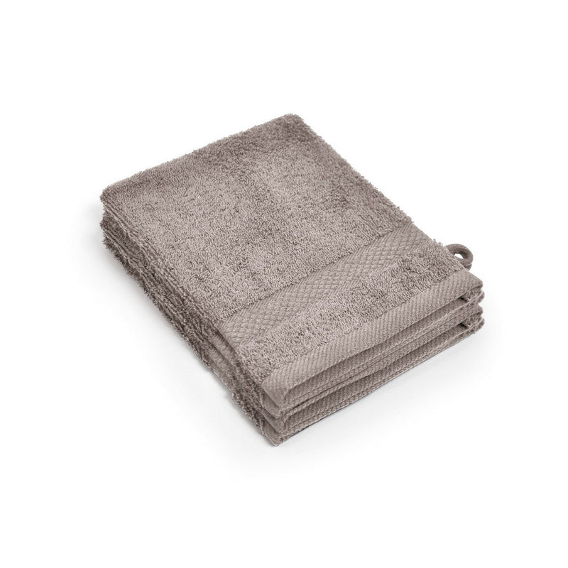 Set De 4 Gants De Toilette Marron Glacé