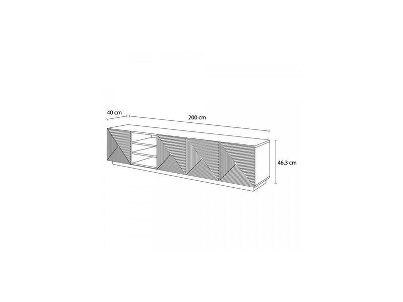 Alice - TV Unit With Niche - 200 Cm