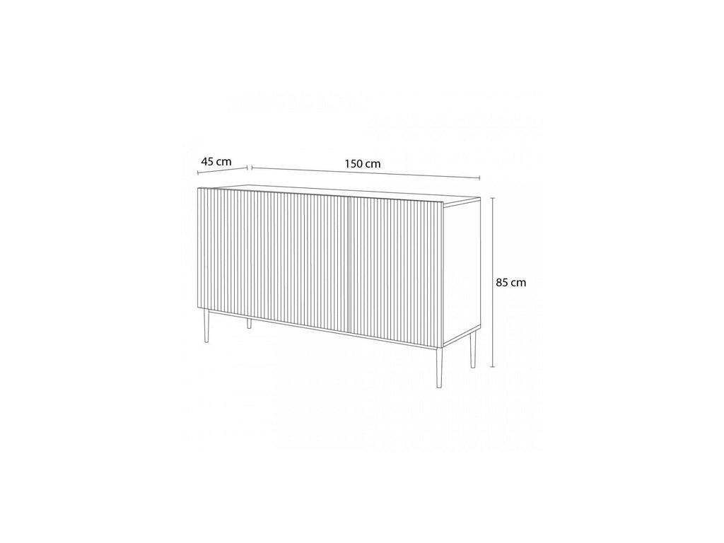 Kasha - Buffet 3 Portes - Pieds Noirs