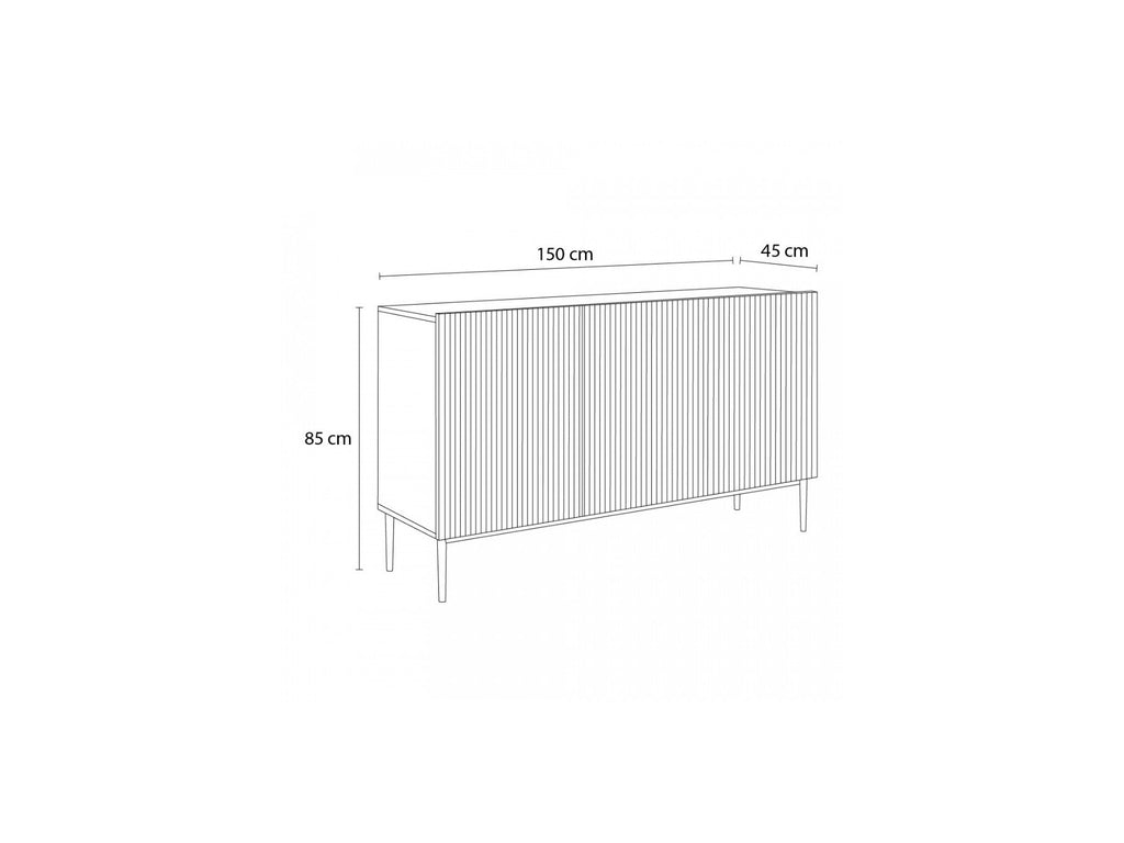 Kasha - Buffet 3 Portes - Pieds Or