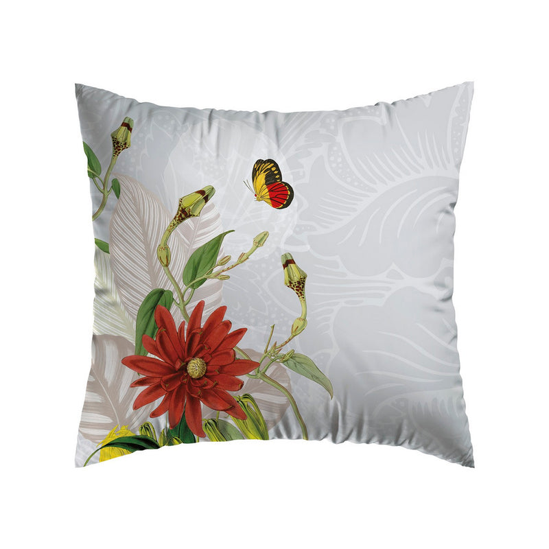 Jardin D'Hiver - Set De 2 Taies D'Oreiller Satin De Coton Jardin D'Hiver Gris Perle