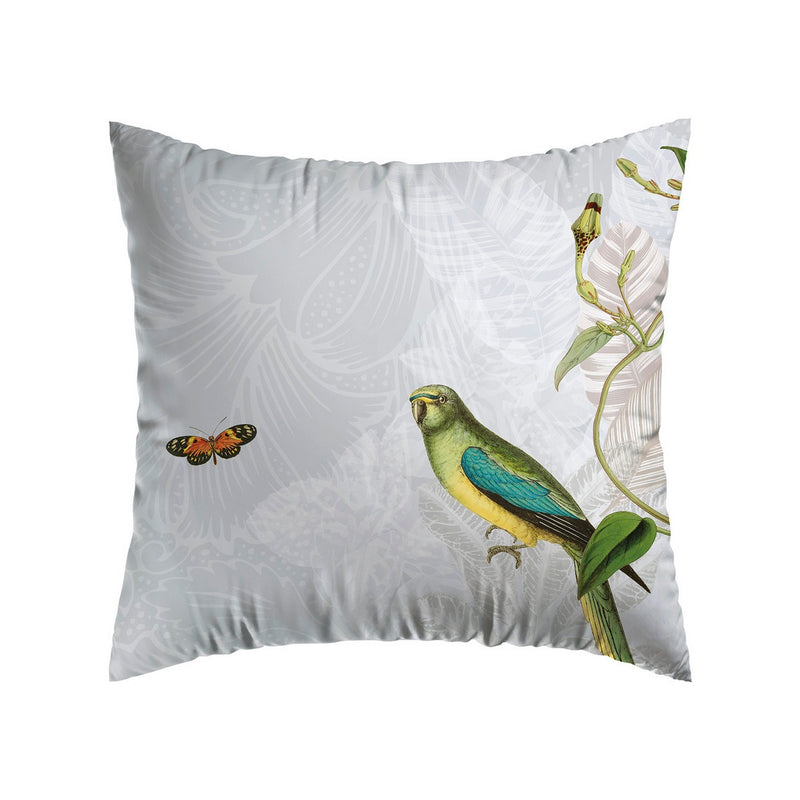 Jardin D'Hiver - Set De 2 Taies D'Oreiller Satin De Coton Jardin D'Hiver Gris Perle