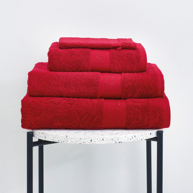 Set De 2 Draps De Bain Bordeaux