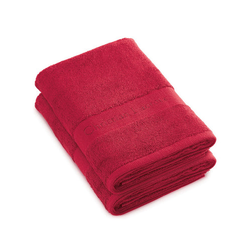 Set De 2 Draps De Bain Bordeaux