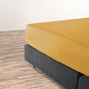 Uni - Drap-Housse Satin De Coton Uni Jaune