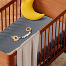 Jacquard - Housse De Couette + Taie(s) D'Oreiller Bébé Satin De Coton Rayure Tissé Jacquard Gris Foncé