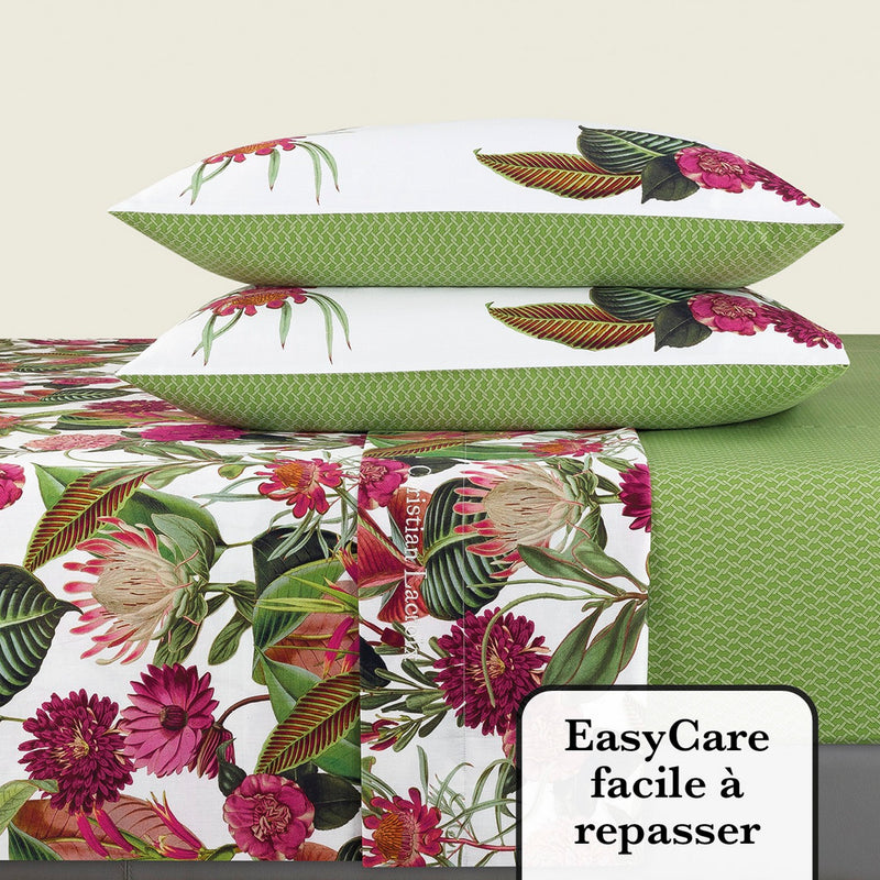 Garden - Ensemble De Draps Satin De Coton Garden Vert
