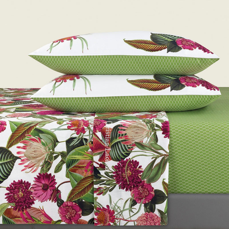 Garden - Ensemble De Draps Satin De Coton Garden Vert