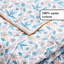 Zanzibar - Couvre-Lit Xl En 100% Satin De Coton - Dessin Zanzibar Blanc