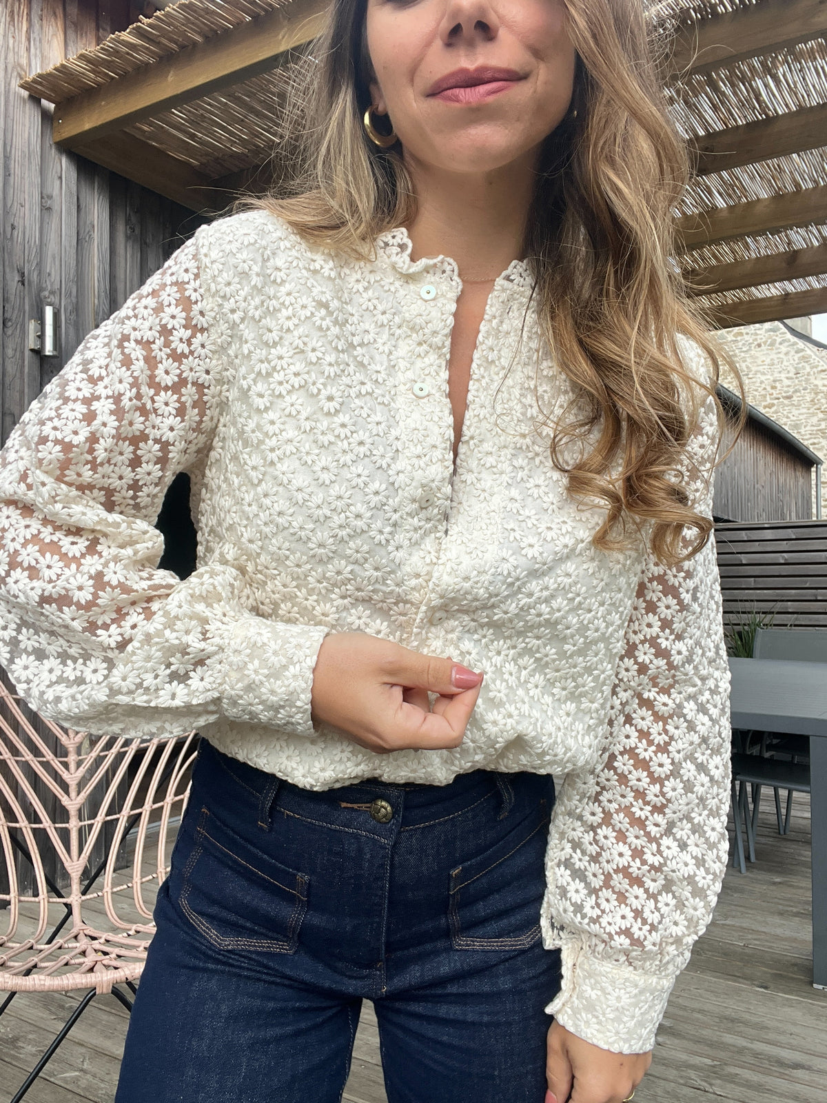 Blusa ricamata Isaure