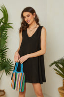 Autour Du Lin - Black Dress - Women