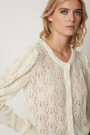 Cardigan Col Rond - Off White