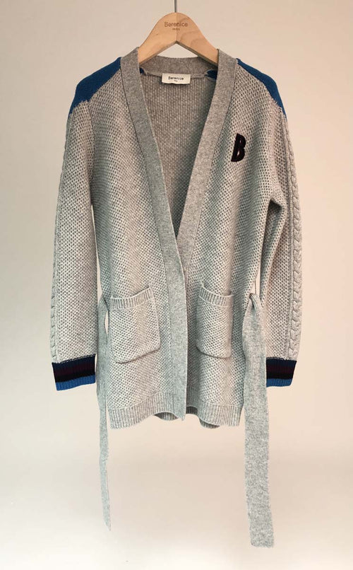 Gilet Multico Avec Ceinture Et - Heather Gris