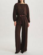 Pantalon Marlene - Marron
