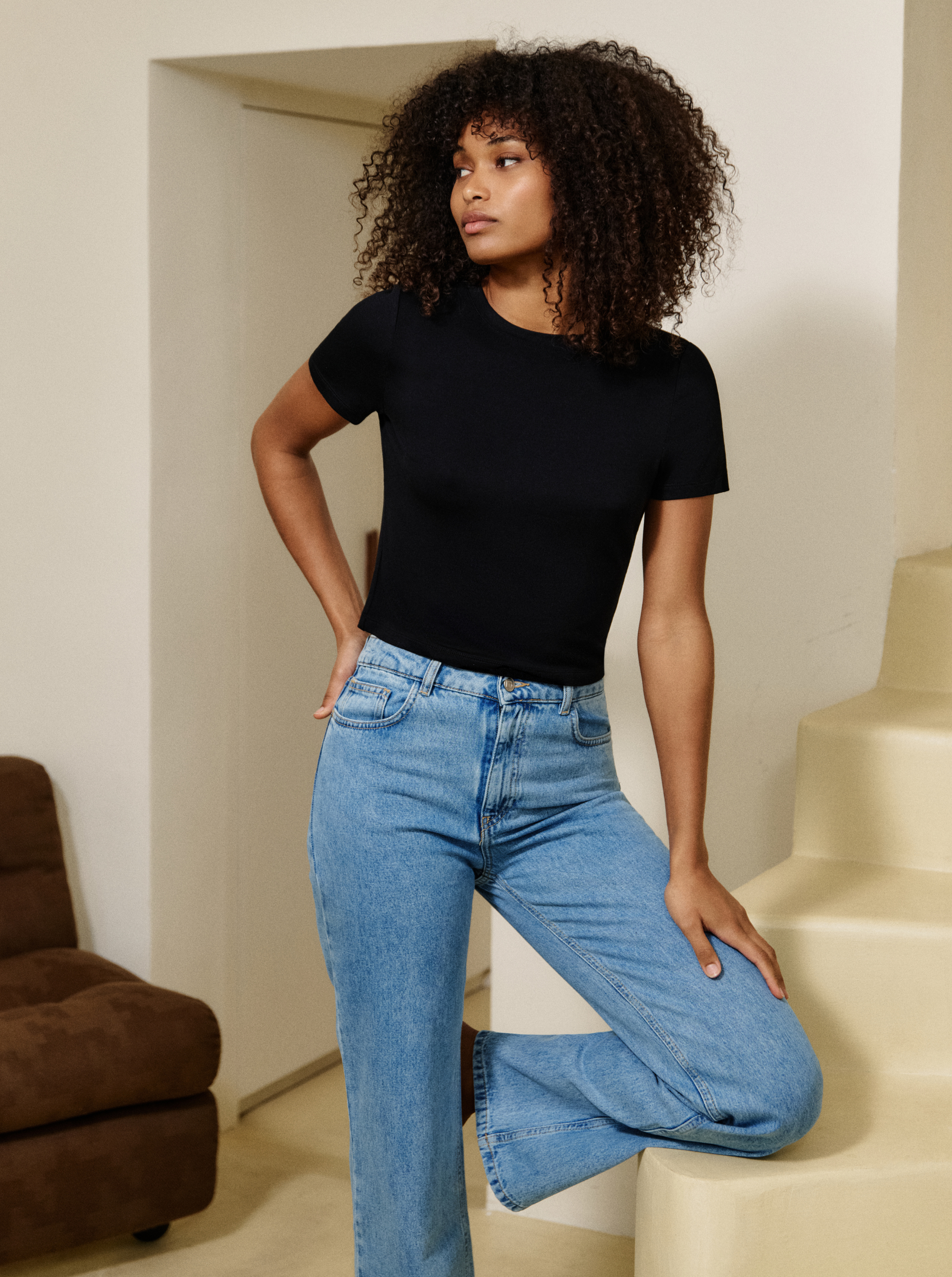 New Deep Black T-Shirt | NOO