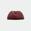 Leather Pouch - Uniq Big Braided Wine & Blue