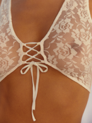 Top White Roses laçage