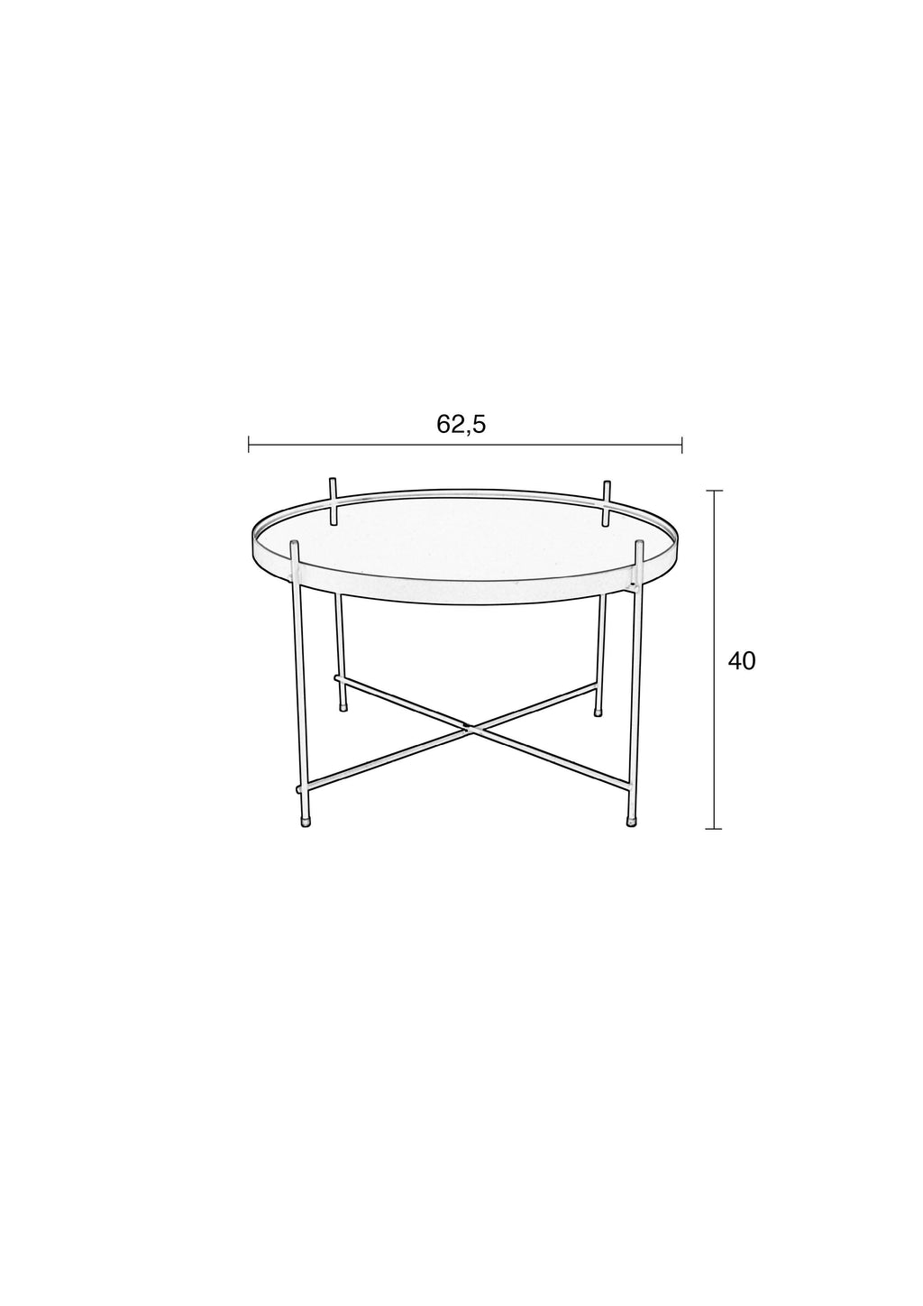 Cupid L - Side Table - Glass - Black