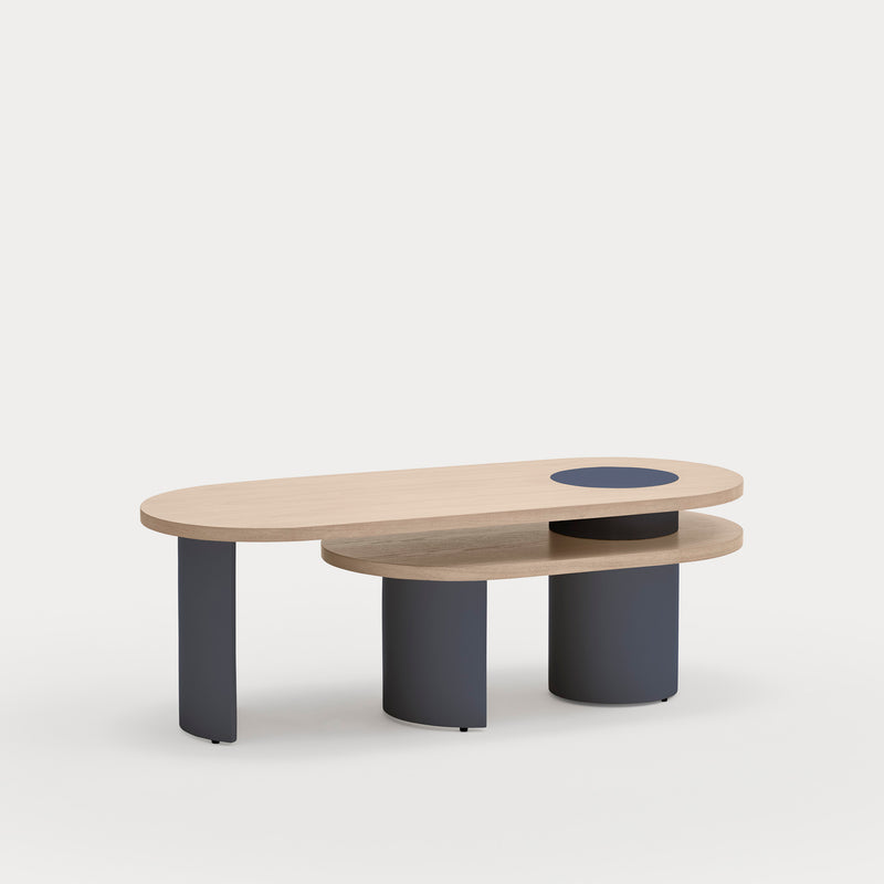 Nori - Table Basse - Lumière Naturelle & Bleu