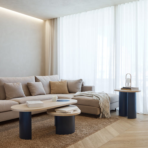 Nori - Table Basse - Lumière Naturelle & Bleu