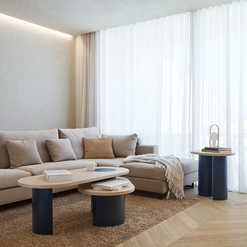 Nori - Table D'Appoint - Lumière Naturelle & Bleu