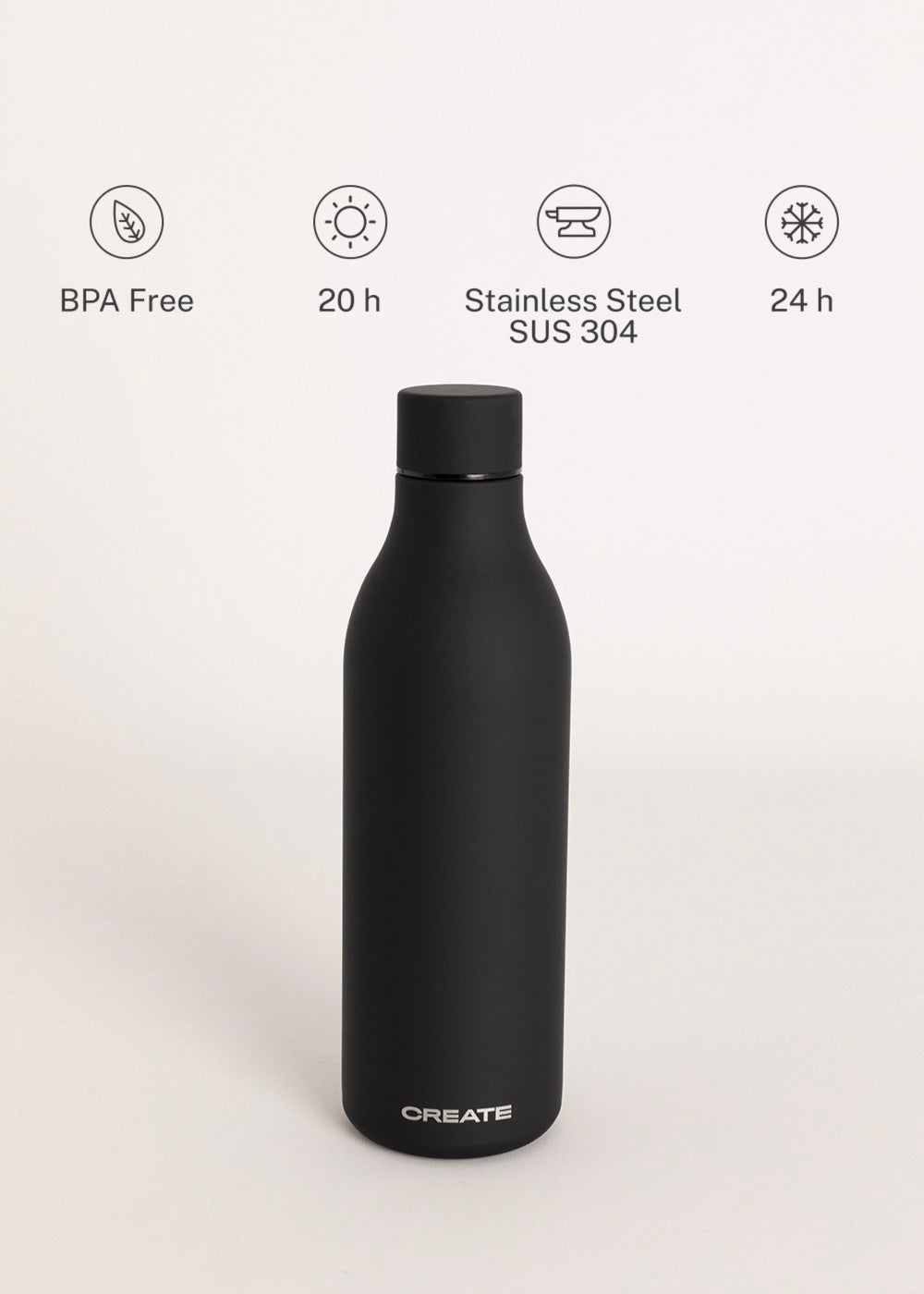 Bottle Studio - Bouteille Thermos En Acier Inoxydable 750Ml - Noir
