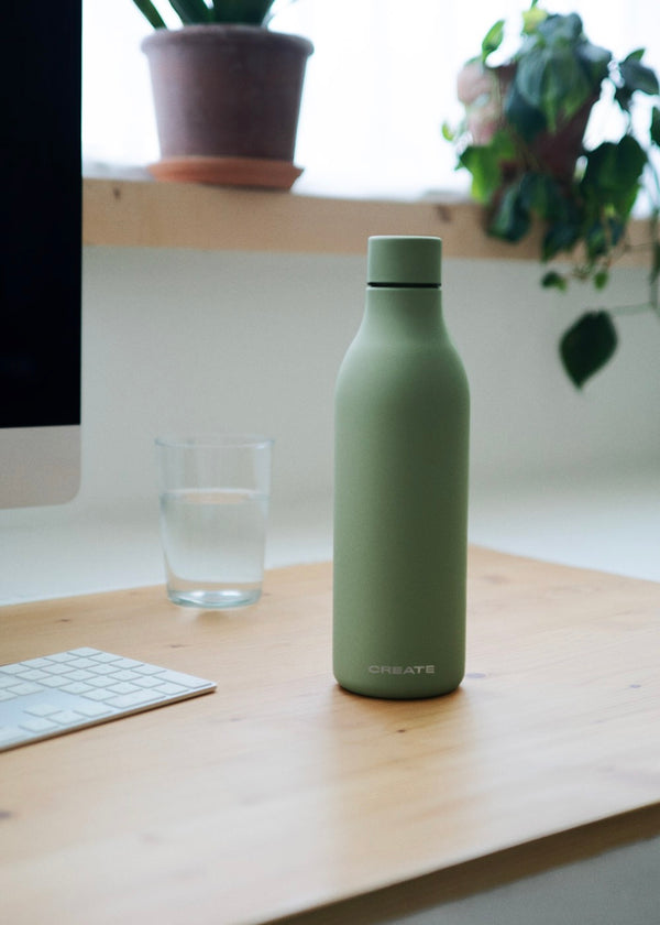 Bottle Studio - 750Ml Stainless Steel Thermos Bottle - Sage Green
