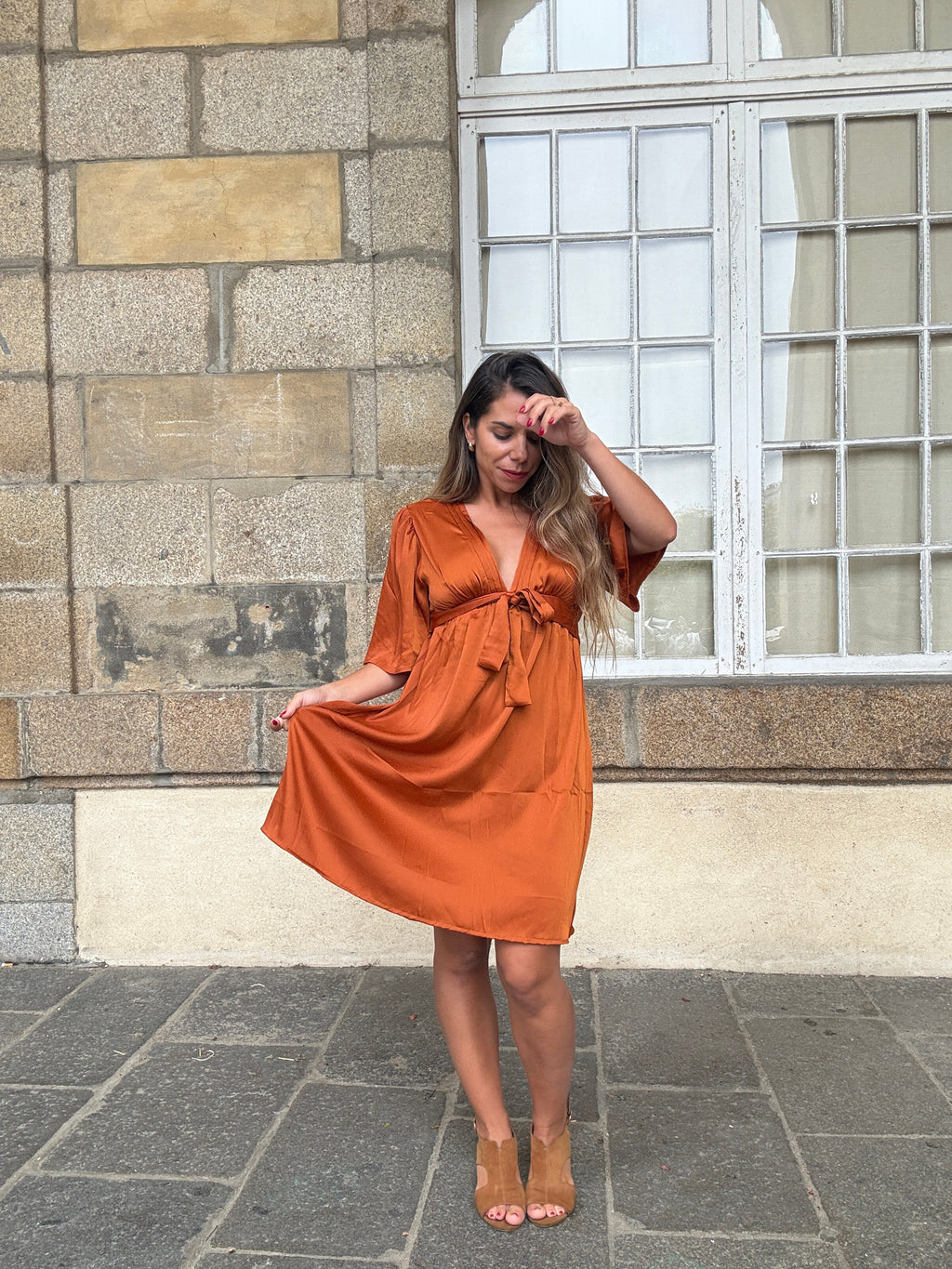 Valentina Terracotta Dress