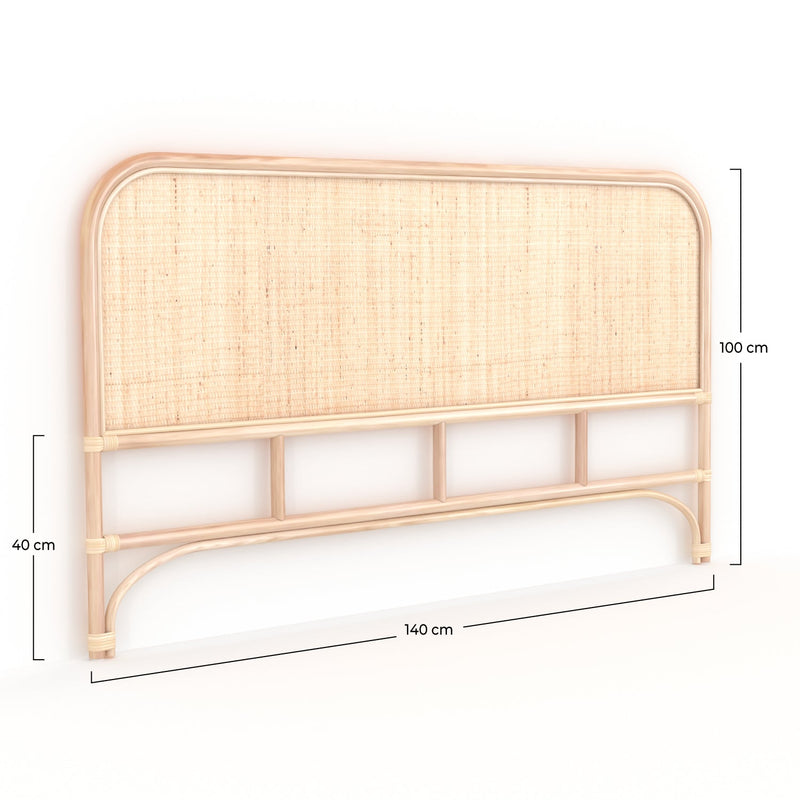 160cm tete lit grace rotin rdv deco