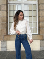 Alma Ecru Lace Blouse