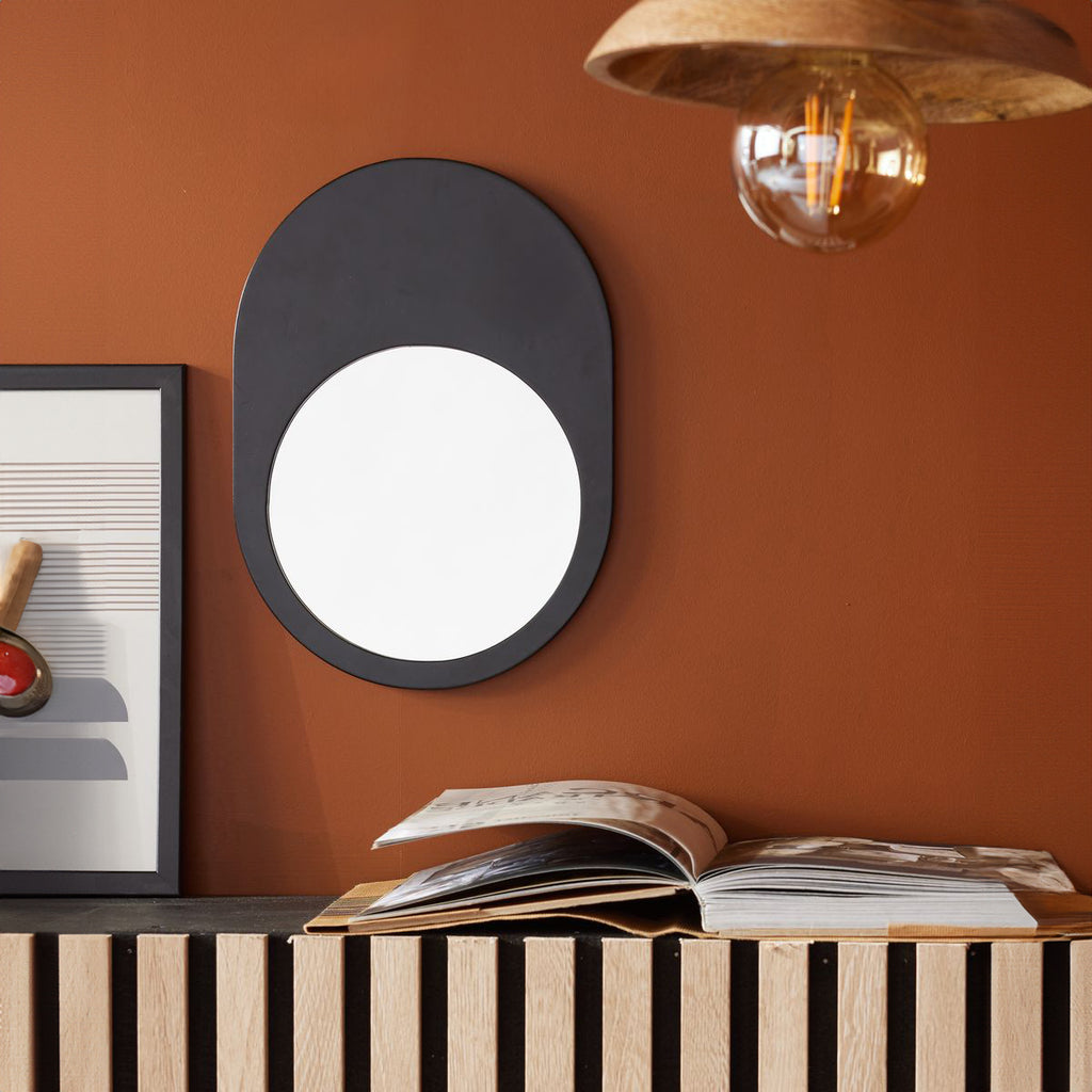Moka - Oval Mirror - Charcoal