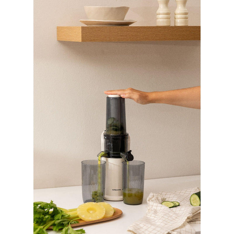 Juicer Slow Mini - Extracteur De Jus Lent 150W - Blanc Cassé