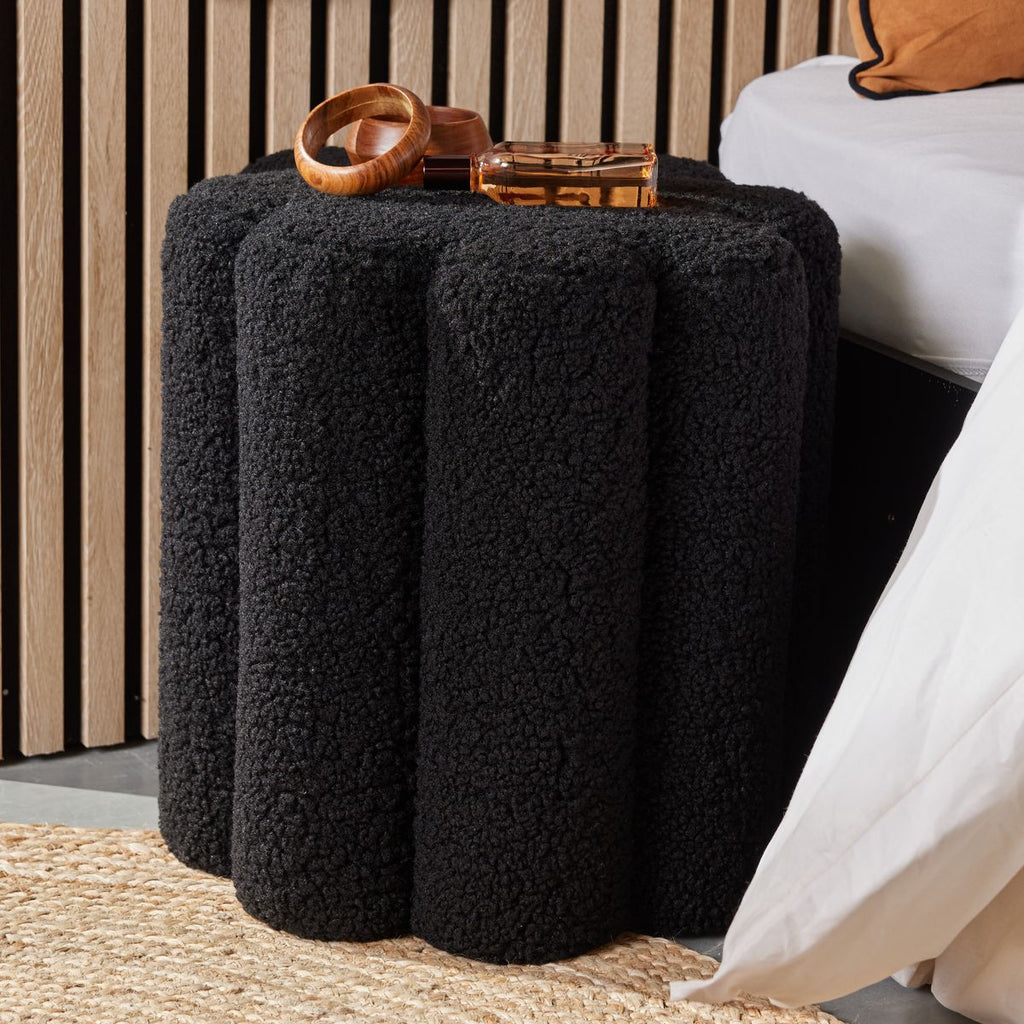 Moka - Pouf Teddy - Fusain