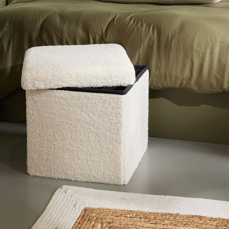 Pouf Pliable  - Matcha - Blanc