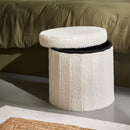 Pouf Pliable  - Moka - Blanc