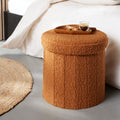 Moka - Folding Teddy Pouffe - Bronze